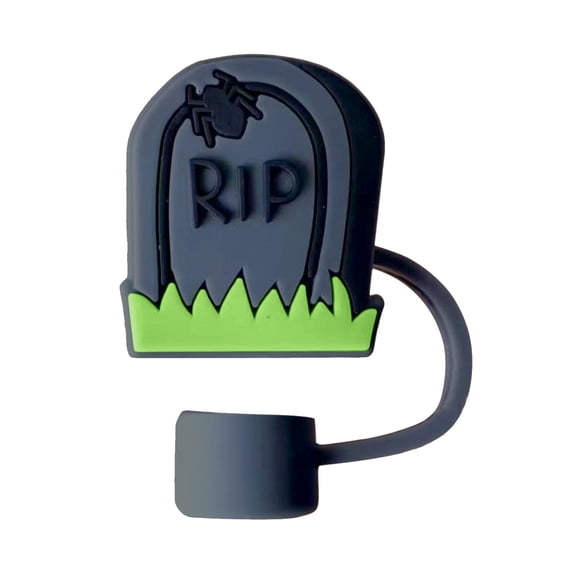 Halloween Decorations 1Pc Halloween Themed Silicone Straw Cover Cap Cute 3D Topper For Cups And Bottles Accessory For Tumbler And Water Bottles Straw