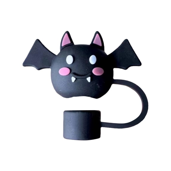 Halloween Decorations 1Pc Halloween Themed Silicone Straw Cover Cap Cute 3D Topper For Cups And Bottles Accessory For Tumbler And Water Bottles Straw