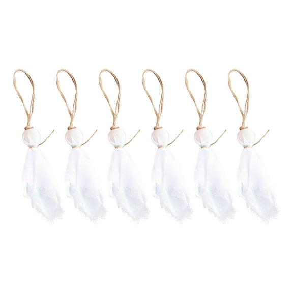 Halloween Decorations 2025 - 6 Pack Hanging Ghosts with White Cloth, Outdoor/Indoor Spooky Decor for Porch/Yard/Haunted House (12in)