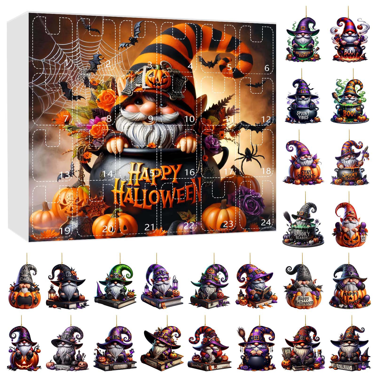 Halloween Decorations 2025 Classic Shows Advent Calendar 24 Days ...