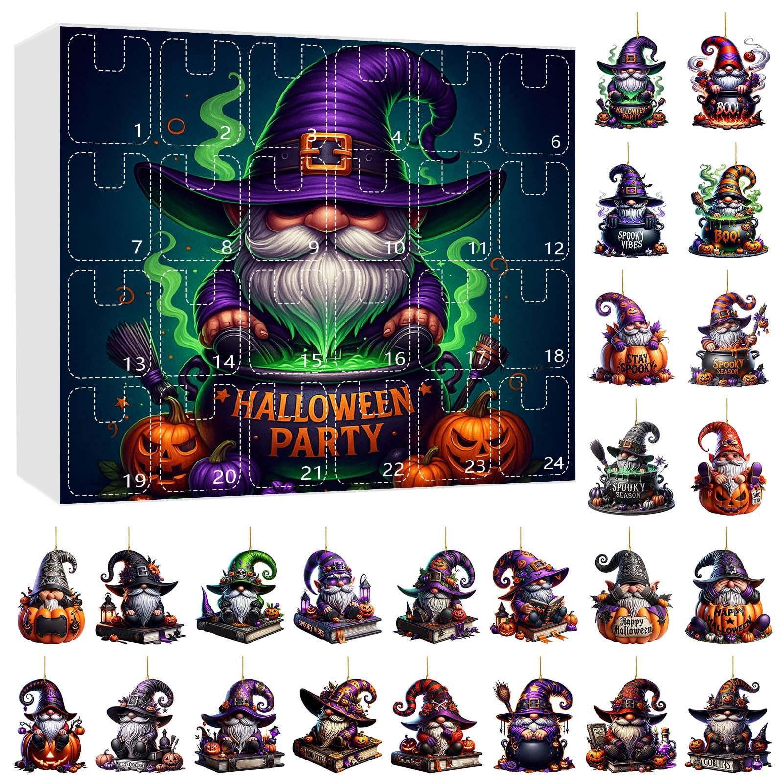 Halloween Decorations 2025 Classic Shows Advent Calendar 24 Days ...