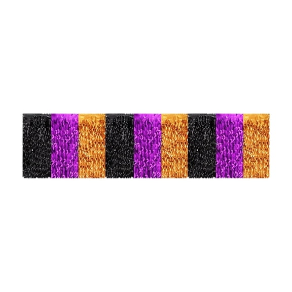 Halloween Decorations-29.5x108 Inch Wavy Foil Fringe Tinsel Table Skirts Disposable Table Skirt Banner for Rectangle Tables Tinsel Backdrop Party Supplies Wedding Parade Floats Decorations