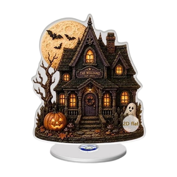 Halloween Decorations 360 Degree Rotating Tabletop Ornament, 2D Decorative Display for Party Table, Shelf, , Home Decor, Halloween Gifts and Seasonal Events
