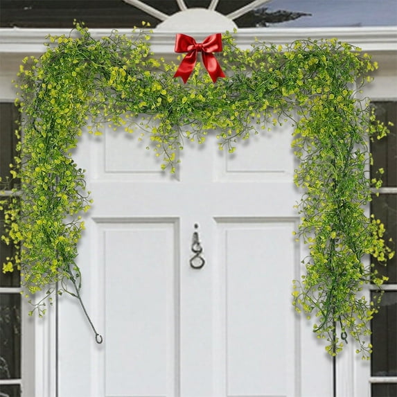 Halloween Decorations 5.91Ft Artificial Maple Leaves Vines Garland Fall Maples Rattan Autumn Leave Greenery Hanging Ivy Indoor Outdoor Wedding Birthday Thanksgiving Christmas Party Decor