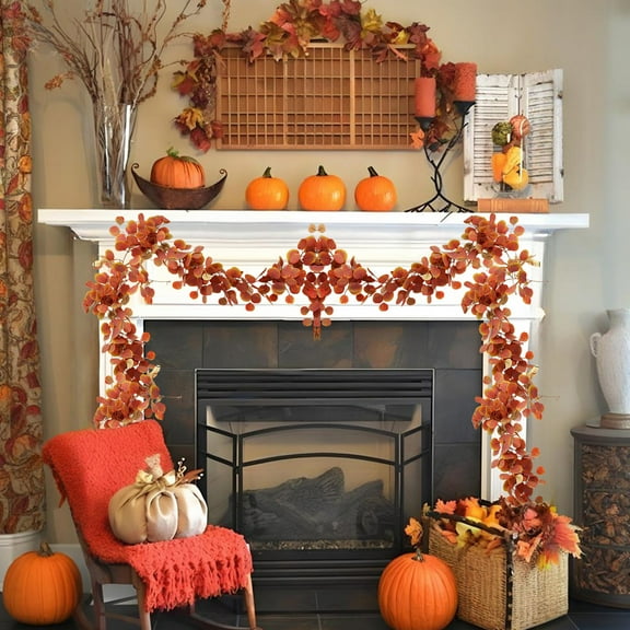 Halloween Decorations 5.91Ft Colours Flower Garland Artificial Flowers Garland Hanging Floral Decor for Wedding Decor Autumn Party Halloween Decor