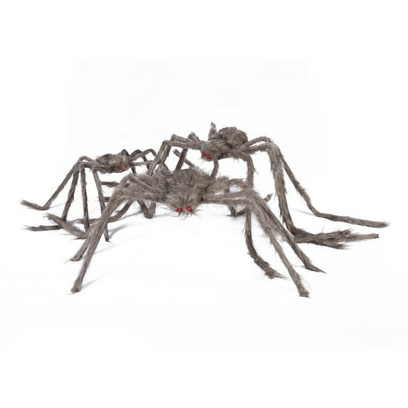 Halloween Decorations, 5 Ft Large Spider for Yard Lawn Garden Patio Scary Halloween Outside Decor, Indoor Haunted House Prop and Home Party Decor,Brown