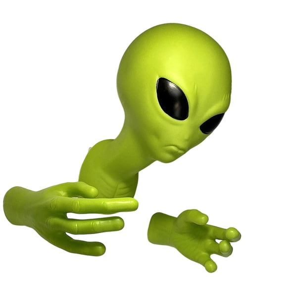 Halloween Decorations Alien Decor 3D Wall Sculpture Trio, Dimensional Room Accent for Bedroom Entryway Hallway Display, Indoor Novelty Seasonal Party Touch