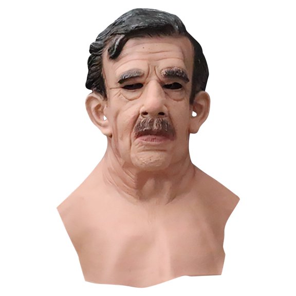 Halloween Decorations Alien Grandpa Face Wig People Headgear Scary Fork Cosplay Party Props Adult Kids Accessory Masquerade Novelty Elderly Man Fancy Dress Decoration