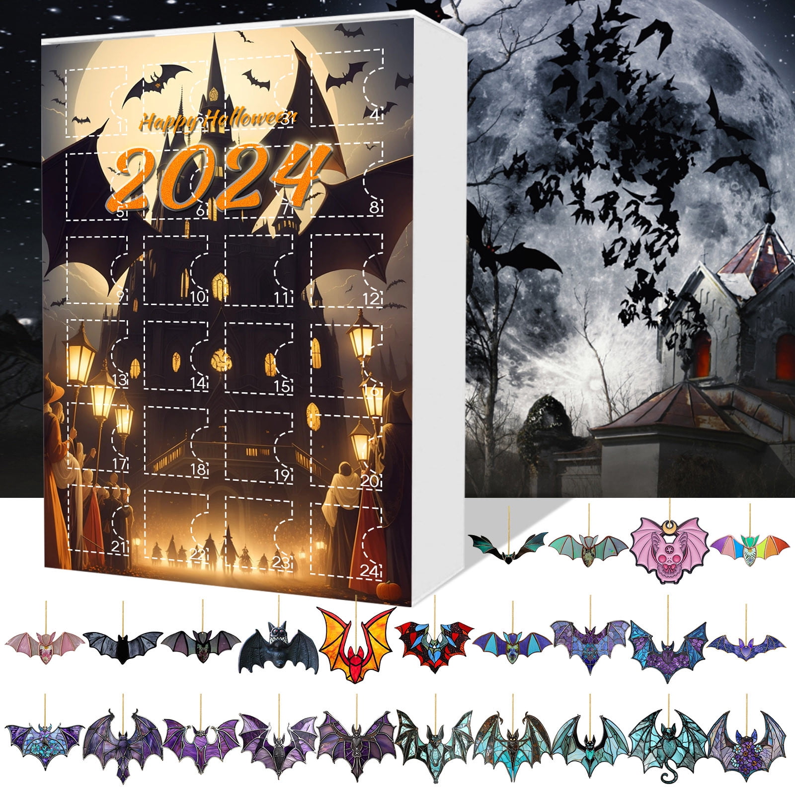 Halloween Decorations,Arrival Calendar 2024 24 Day Countdown Calendar