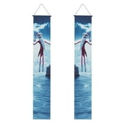 Halloween Decorations Banner - Nightmare Before Christmas Jack Skellington and Sally Banner Party Supplies Porch Sign CLASS OF Hanging Flags Banners