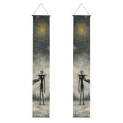 Halloween Decorations Banner - Nightmare Before Christmas Jack Skellington and Sally Banner Party Supplies Porch Sign CLASS OF Hanging Flags Banners