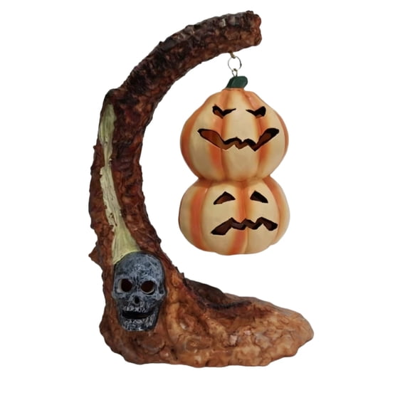 Halloween Decorations, Battery Powered Lantern, 12X8 In, Stacked Jack O Lantern, Table Centerpiece, Halloween Party Decorations, Centerpiece Stand, 1 Pc