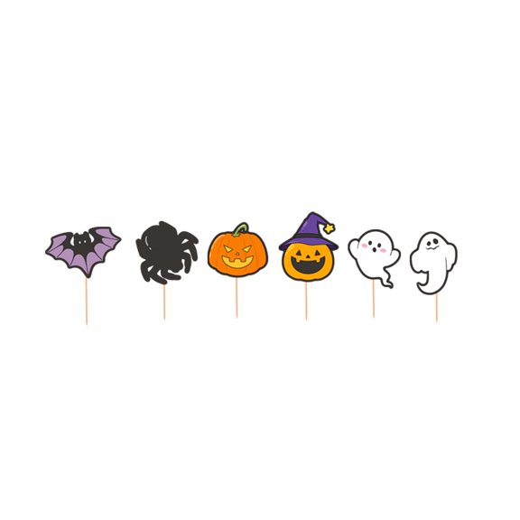 Halloween Decorations Cake Topper Set Spooky Cupcake Pick Decorations for Indoor Outdoor Decor Party Yard Decorations for Halloween Festive Dessert Display Accessories for Party Treats