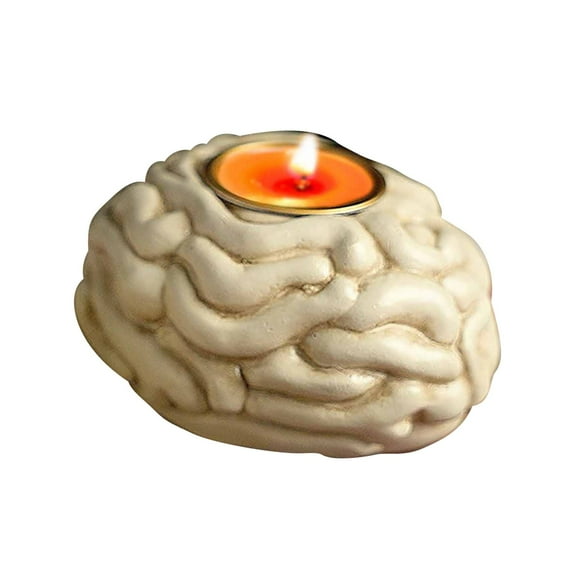 Halloween Decorations Candle Holders High-end Ornaments Brain Candlestick Holders Horror Decorations Props Resin Slicone Mold Crafts Desktop Decorations Halloween Table Centerpiece Decor