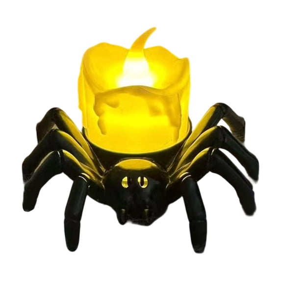 Halloween Decorations Candle Light Plastic Spider Pumpkin Lamp for Home Bar Haunted House Halloween Party Decor