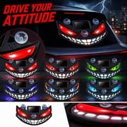 Halloween Decorations for Car, Devil Eyes Light for Windshield, Led Eyes for Car Windshield, Solar Powered Halloween Lights, 4.5X3 Inch Spooky Face Car Decorative Light with 3