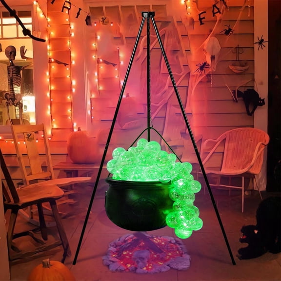 Halloween Decorations Cauldron With Bubbling Effect Party Supplies Witch Brew Pot For Outdoor Indoor Event & Party Home Decor