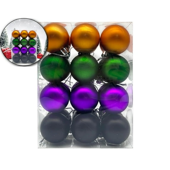 Halloween Decorations Christmas Balls Set 24 Plastic Balls Hangers 4 Christmas Tree Ornaments For Christmas