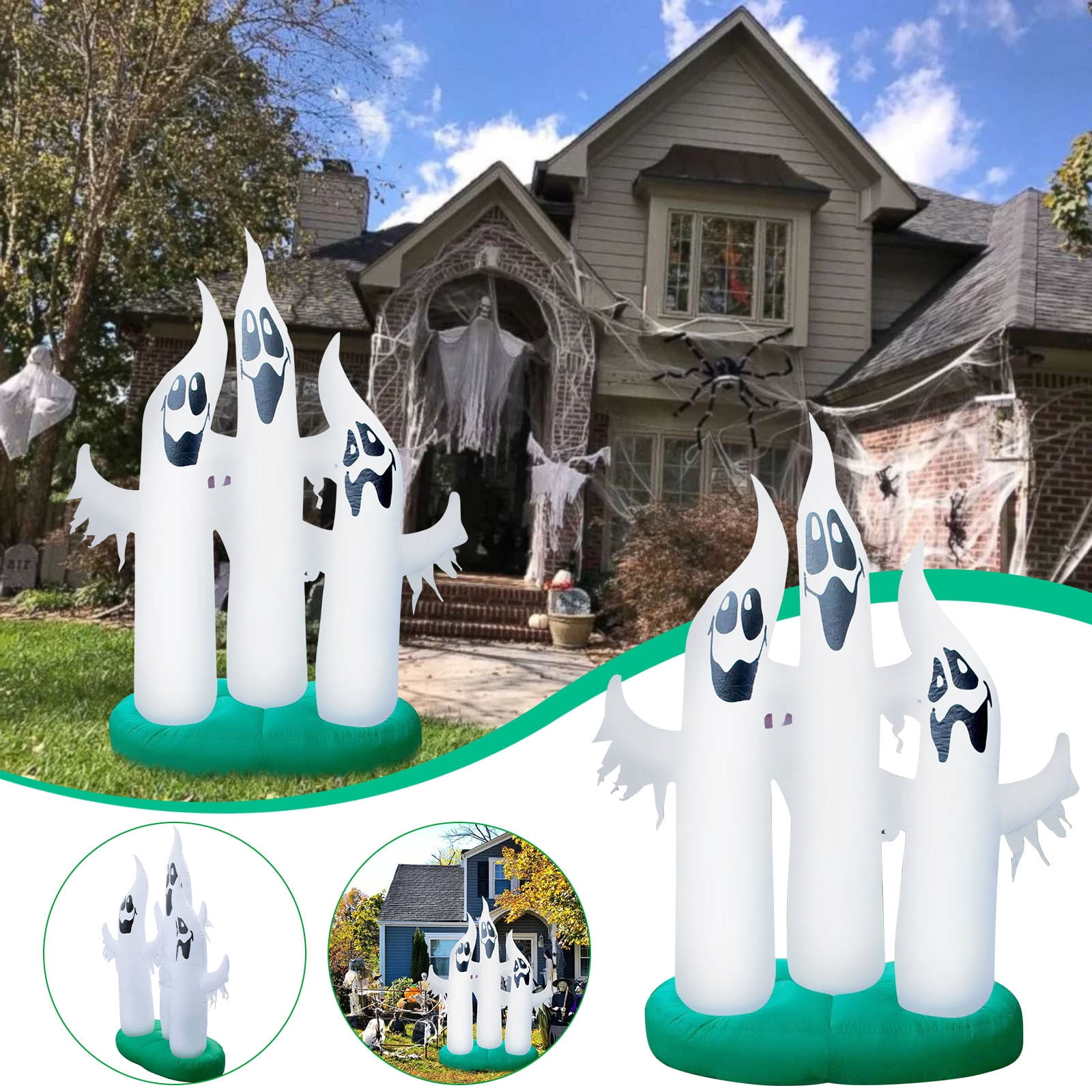 Halloween Decorations Clearance Halloween Inflatable Model Jewelry 10ft Luminous Combination Doll Inflatable Model