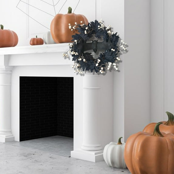 Halloween Decorations Clearance Halloween Thanksgiving Decorations Artificial Leaf Garland Rattan Hanging Pumpkin Maple Leaf Garland Indoor Home Halloween Christmas Party Fireplace Decorations