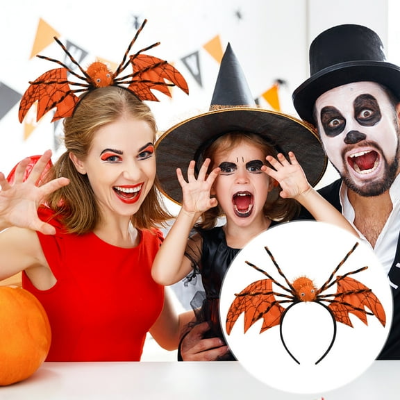 Halloween Decorations Clearance! Loopsun Halloween Decorations Outdoor Halloween Ghost Face Wing Festive Party Dress Up Hair Buckle Winged Spider Headgear for Halloween Home Party House Supplies