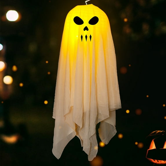 PRETXORVE Halloween Pumpkin Ghost Lights Dress Up Party Decorations Scene Decoration Hanging Decorations Indoor Outdoor Atmospheres Props