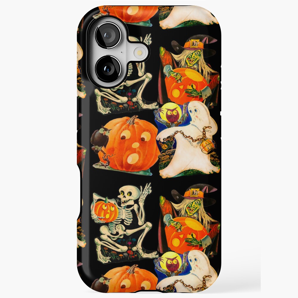Halloween Decorations Collage Art Tough Case for iPhone 11 through 17 ...