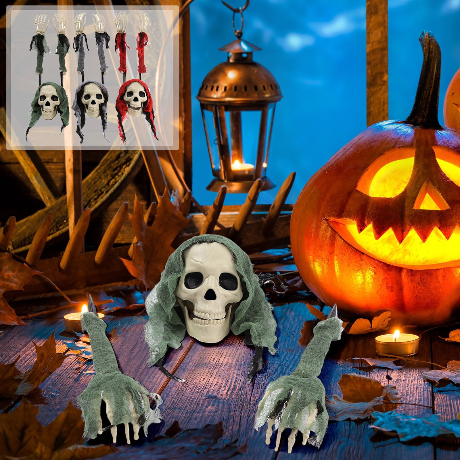 HOMCOM 5.2ft Halloween Outdoor Decoration Crawling Zombie, Sound Activated
