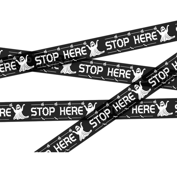 Halloween Decorations Crime Scene Tape, 3Inch x 30Ft 2 Pcs Hazard Warning Tape for Spooky Indoor & Outdoor Decoration, DIY Party Decor, Safety Barrier for Door, Yard, Haunted House
