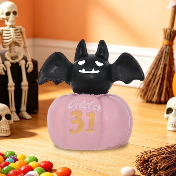 Halloween Decorations Cute Owl Pumpkin Ghost Resin Crafts, Whimsical Small Party Gifts, Mini Figurines for Desk Shelf
