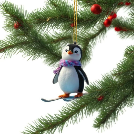 Halloween Decorations Cute Penguin Acrylic Pendant For Halloween Hanging on the Christmas Tree, Interior Decoration, Decorative Pendants, Gifts