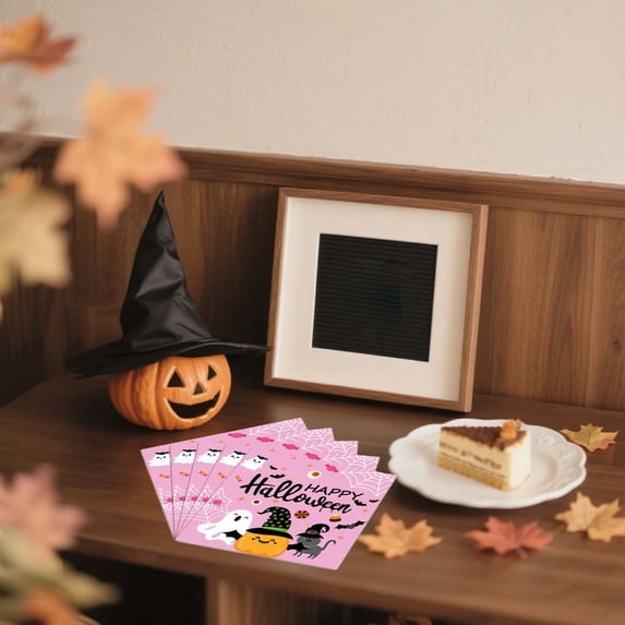 Halloween Decorations, Cute Pumpkin Ghost Paper Plates Napkin Tableware Set Halloween Party Tableware Thanksgiving Day Fall Decor Supplies Tableware Set