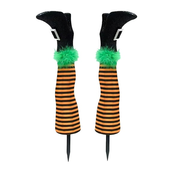 Halloween Decorations Deal 2025!Kyusrd Decoration Prosthetic Witch Leg Garden Decorations