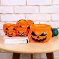 thumbnail image 1 of Djunllk 5 Pcs Halloween Plastic Pumpkin Bucket with Handles & Light, Trick or Treat Bucket Snack Pails Halloween Candy Basket for Party Favors, Halloween Decorations Party Supplies, 1 of 9