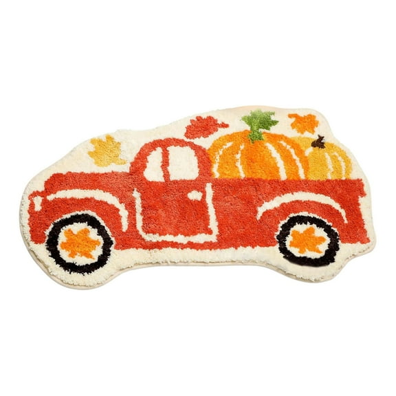 Halloween Decorations Door Mat Fall Bathroom Rug Fall Rug For Soft Non Slip Bath Ma Bathroom Truck Bath Mat Autumn Pumpkin