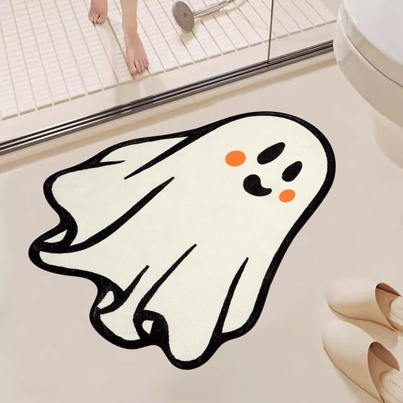 Halloween Decorations Door Mat,Ghosts Doormats,Halloween Bath Mat, Halloween Bathroom Decorative Carpet for Bathroom Antis Slip, Shower Carpet, Suitable for Bathroom, Bedroom, Living Room Home