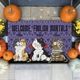Halloween Decorations Door Mat for Pet Owners Pet Lovers Cat Dog
