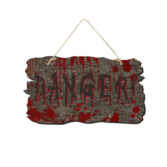 Halloween Decorations Door Sign Spooky Wooden Wall Signs Bloody Hanging Decor for Scary Zombie Vampire Theme Party Halloween Party Supplies