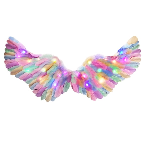 Halloween Decorations Fairy Wings Angel Feather Wings With Elastic Straps Costume Cosplay Photography Props Halloween Supplies 25.6"X13.8" Home Decor