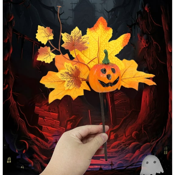 Halloween Decorations Fall Decorations for Home Fall Wreath with Maple Leaves Pumpkin Pine Cone Berries Artificial Maple Leaf Wreath Autumn Door Wreath for Outside,Window,Wall,Thanksgiving Decor