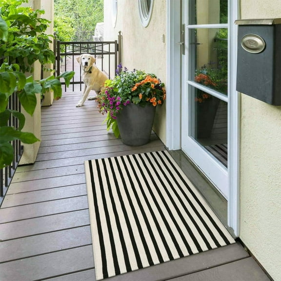 Halloween Decorations, Fall Thanksgiving Door Mat Striped Front Porch Rug For Layering Fall Welcome Mat For Outdoor Entryway Patio Or Indoor Decor, Holiday Gifts