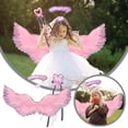 thumbnail image 1 of Halloween Decorations Feather Angel Costumes Nativity Wings And Elastic Angel Headbands For Adults Christmas Mardi Gras Party 31.5"X15.7" Utility, 1 of 6