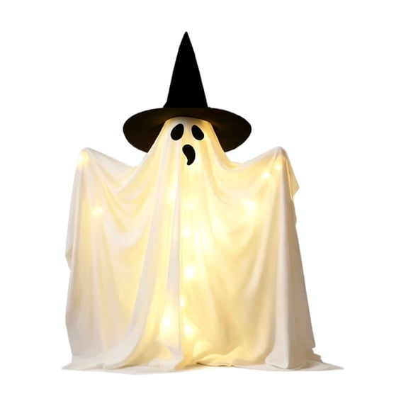 Halloween Decorations Ghost 31.5 In Light Up Standing Ghost Decoration, Halloween Outdoor Yard Porch Decor, LED Garden Display, Seasonal Party Accent