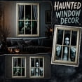 thumbnail image 1 of Halloween Decorations Ghost Girl Window Decals, 2 Pack 47x31.5in Large Fabric Wall Stickers, Removable 3D Peel and Stick Art for Home Party Decor, black B, 1 of 6