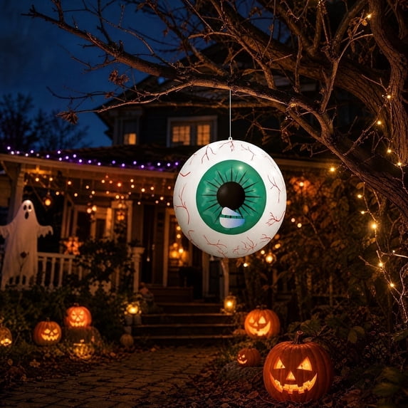 Halloween Decorations Ghost Inflatable Hanging Ornament, Halloween Outdoor Yard Decor, Porch Tree Display, Seasonal Party Decoration, Home Holiday Accent