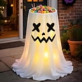 thumbnail image 1 of Halloween Decorations Ghost Light Up Candy Bowl Holder, USB Remote Ghost Candy Container, Halloween Party Table Decor, Entryway Seasonal Display, 1 of 10