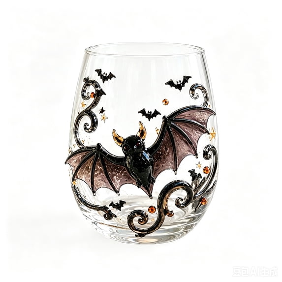 Halloween Decorations Ghost Stemless Wine Glass, Glassware Collection For Fresher Sips, Novelty Halloween Decor Drinking Glass For Cocktails