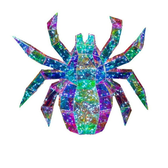 Halloween Decorations Glowing Spider Statue,2025 Prismatic Iridescent Giant Spider App Control Handmade Spider Model Lamp Ornament,DIY Any Color,Adjustable Brightness,for Garden Outdoor Party