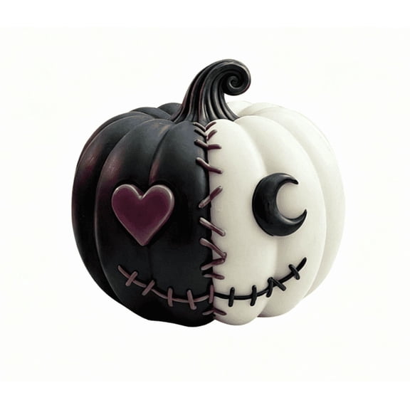 Halloween Decorations Gothic Pumpkin Figurine Voodoo Skellington Style Resin Desktop Ornament For Home