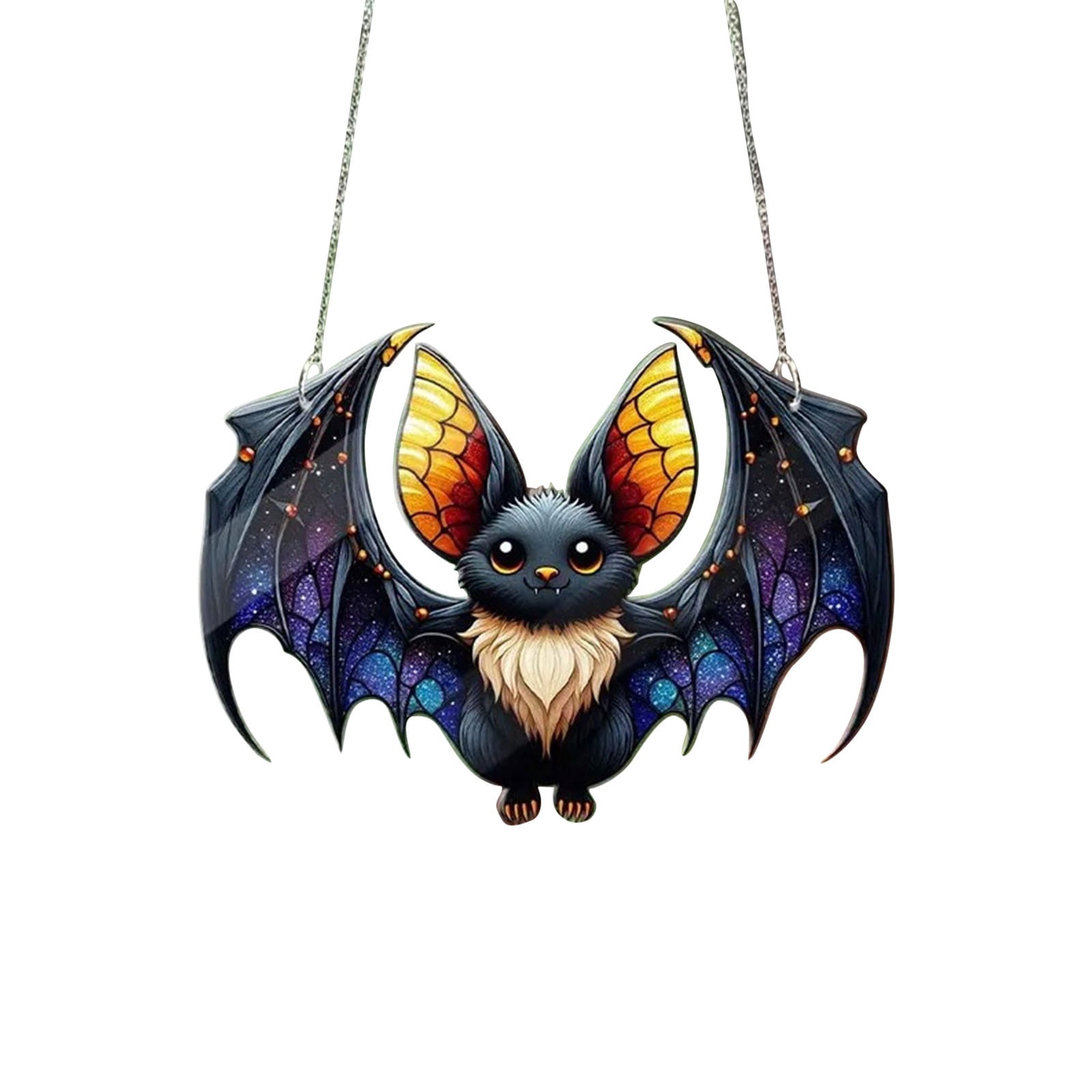 Halloween Decorations,Halloween Bat Stained Glass Suncatcher Window ...